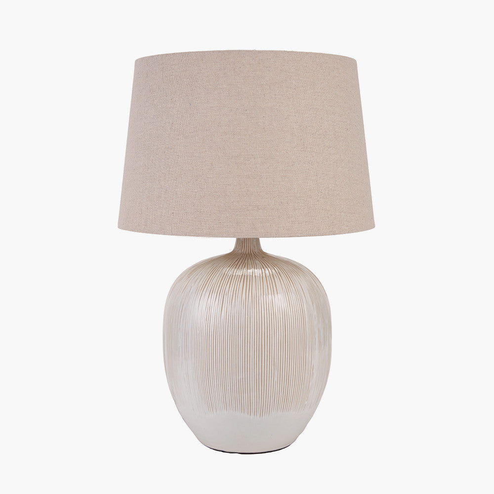 Greta Black Textured Ceramic LED Tablelamp