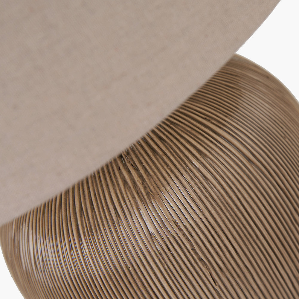 Greta Natural and Cream Textured Ceramic LED Tablelamp