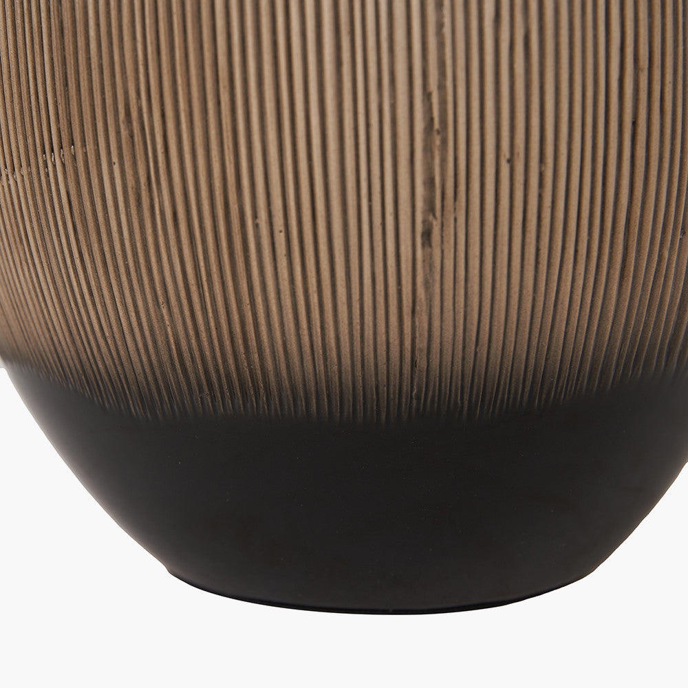 Greta Natural and Cream Textured Ceramic LED Tablelamp