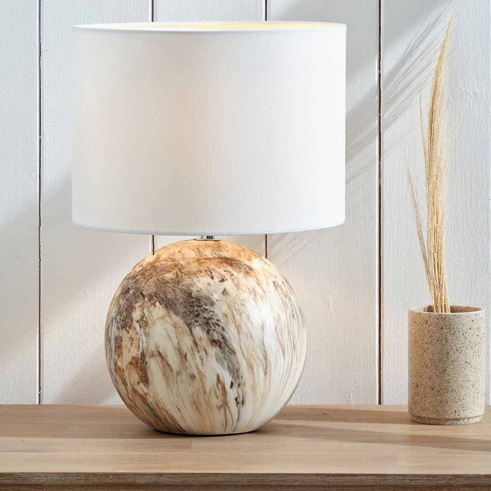 Viejo Natural Stone Effect Ceramic LED Tablelamp