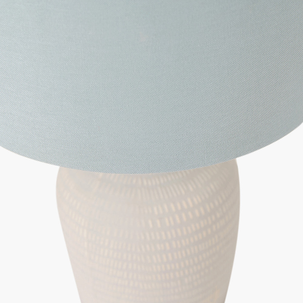 Kai Duck Egg Textured Tall LED Tablelamp