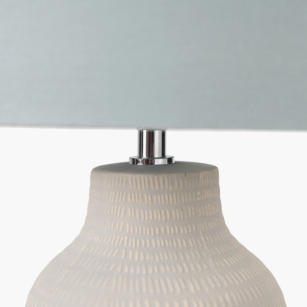 Kai Duck Egg Textured Tall LED Tablelamp