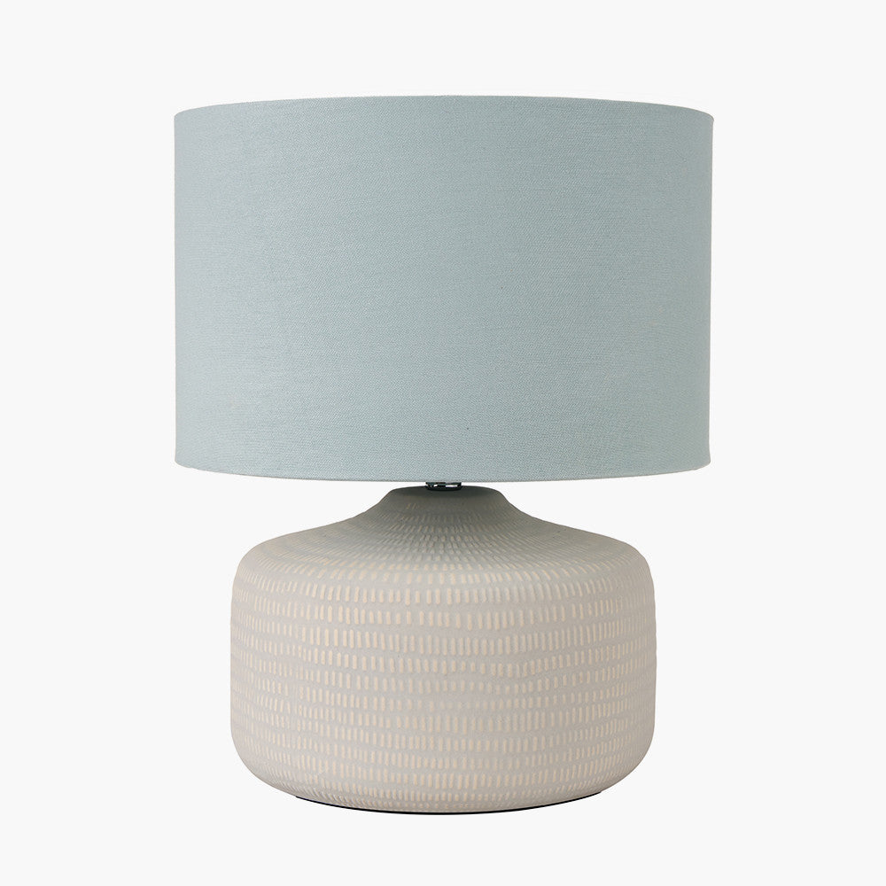 Greta Natural and Cream Textured Ceramic LED Tablelamp – forsyths-online