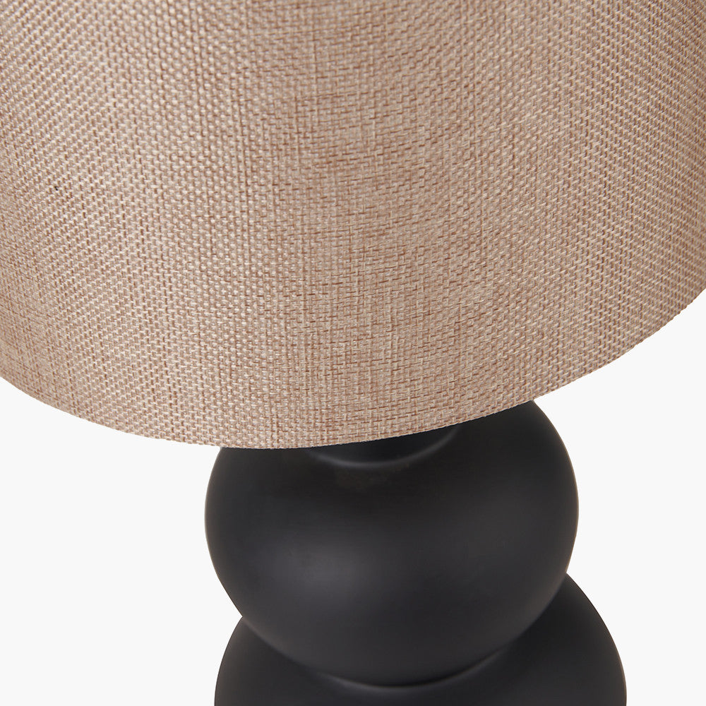 Aaliya Black Curved Bottle Ceramic LED Tablelamp
