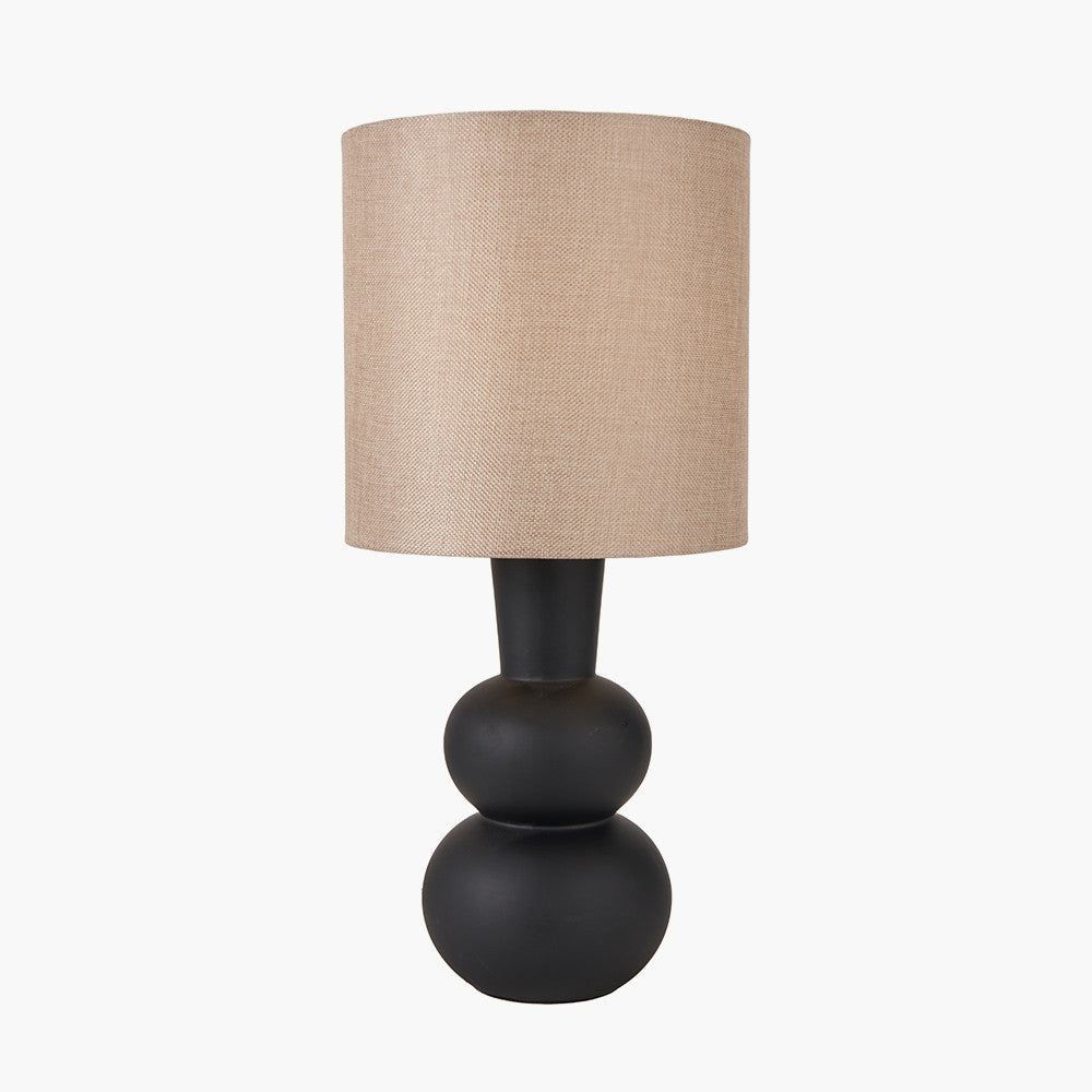 Aaliya Black Curved Bottle Ceramic LED Tablelamp
