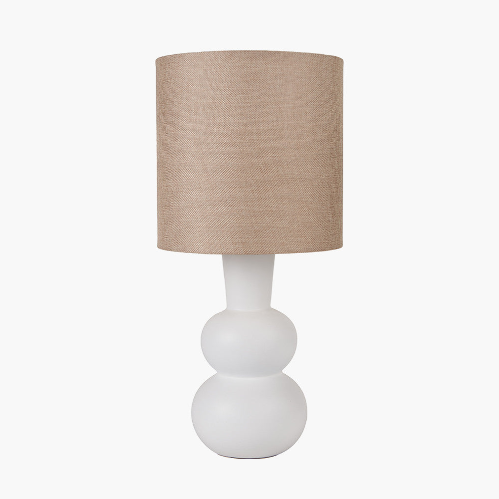 Aaliya White Curved Bottle Ceramic LED Tablelamp