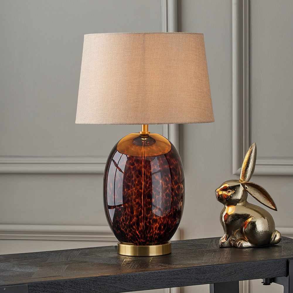 Lucien Tortoiseshell Glass LED Tablelamp