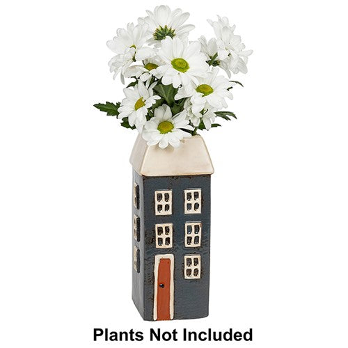 Village Pottery Tall House Vase Dark Blue