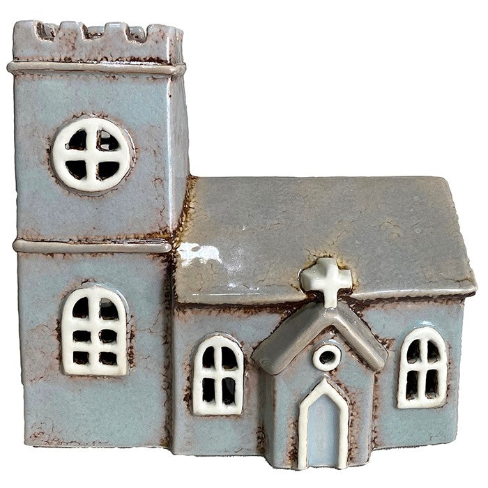 Village Pottery Norman Church Tealight Holder