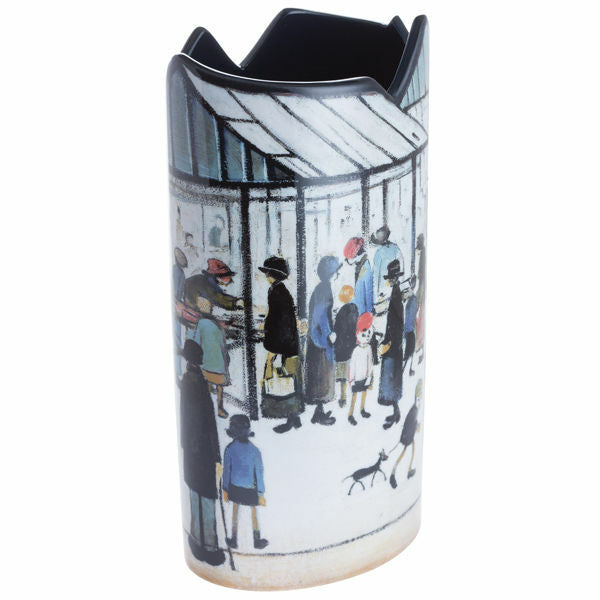 L S Lowry Market Scene Large Art Vase