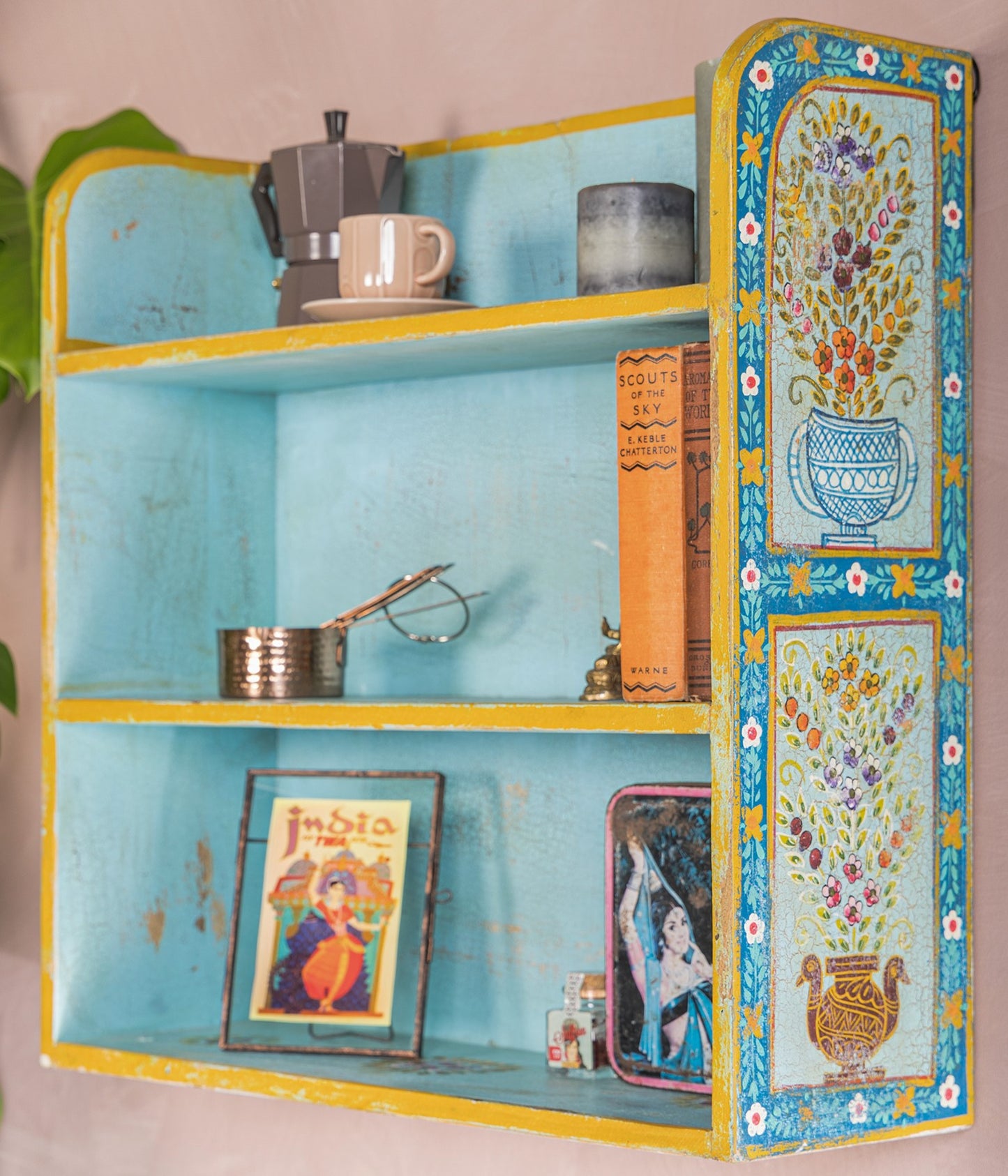 Handpainted Kanchana Wall Shelf Unit