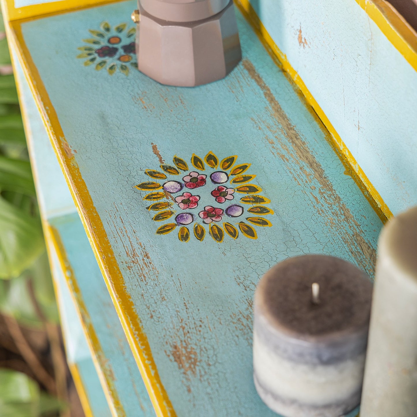 Handpainted Kanchana Wall Shelf Unit