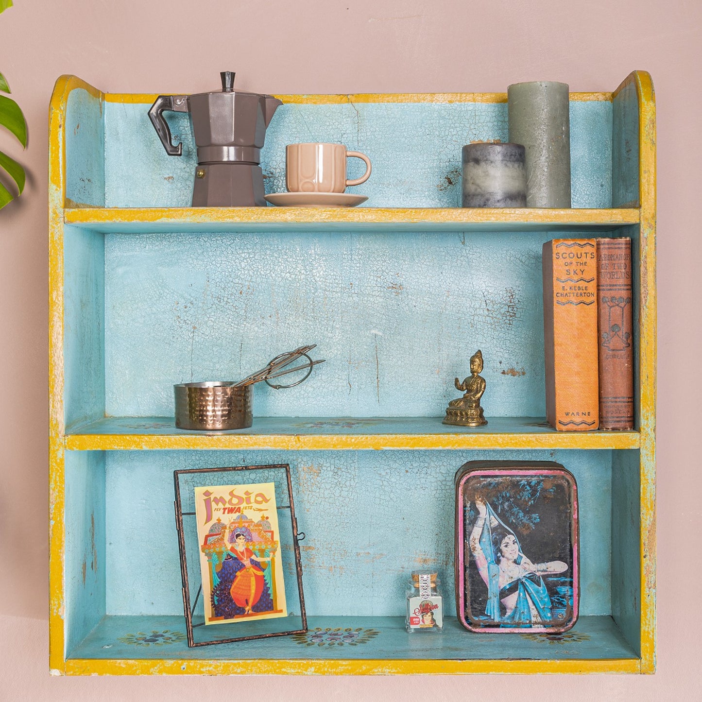 Handpainted Kanchana Wall Shelf Unit