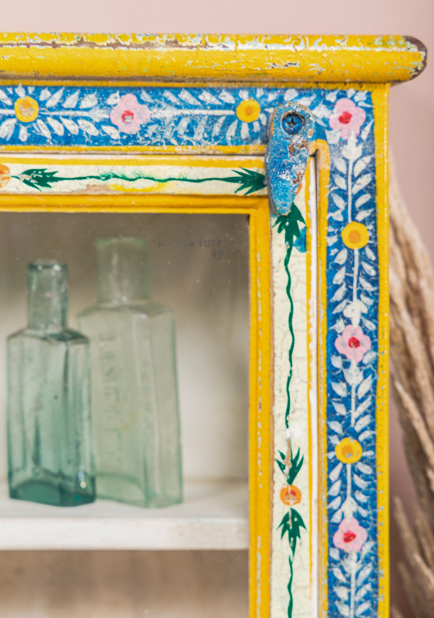 Handpainted Kanchana Tall Glazed Showcase