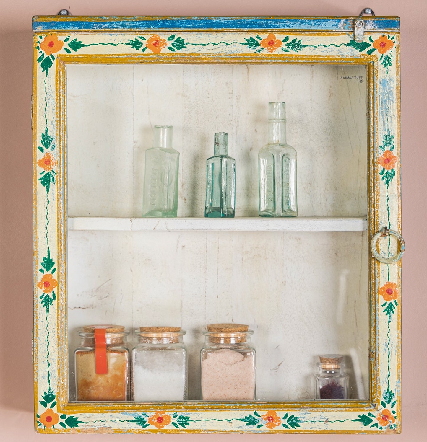 Handpainted Kanchana Square Wall Showcase