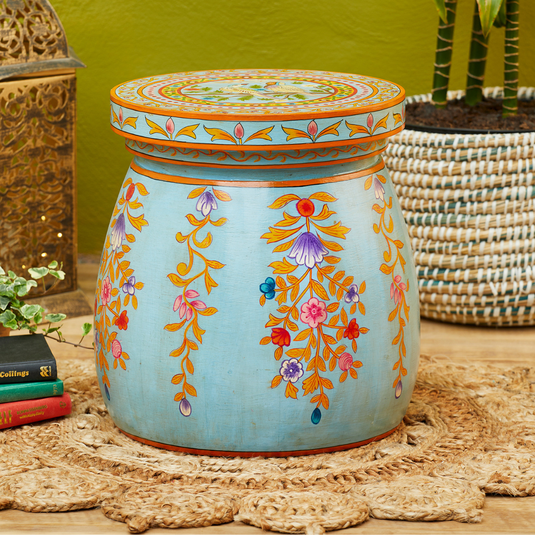 Jayal Hand Painted Round Side Table forsyths online