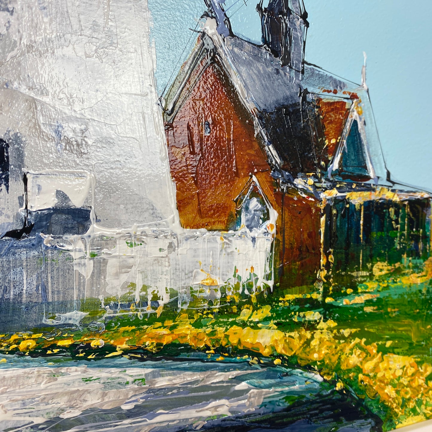 Simon Wright Original Art - Lytham Summer Windmill Small