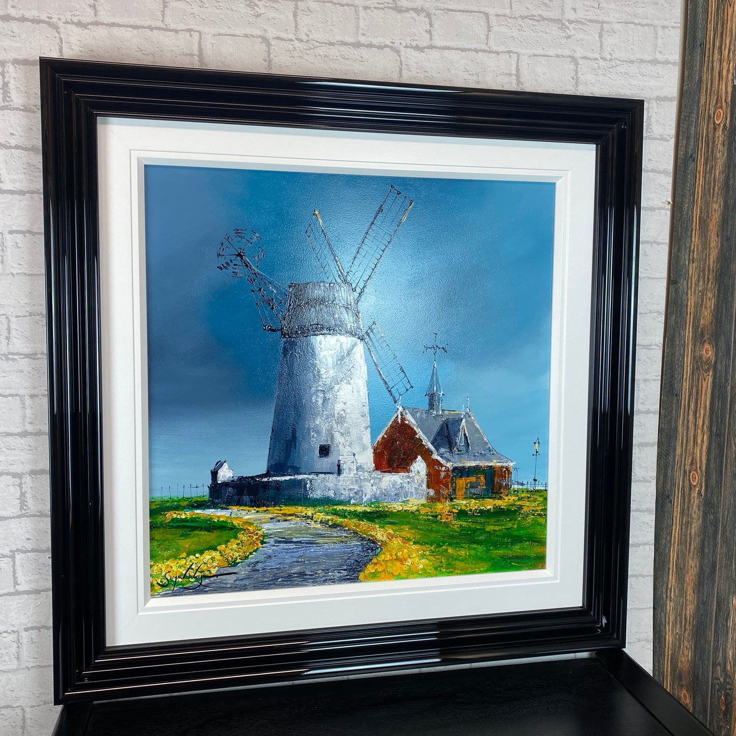 Simon Wright Original Art - Lytham Dusk Over The Green