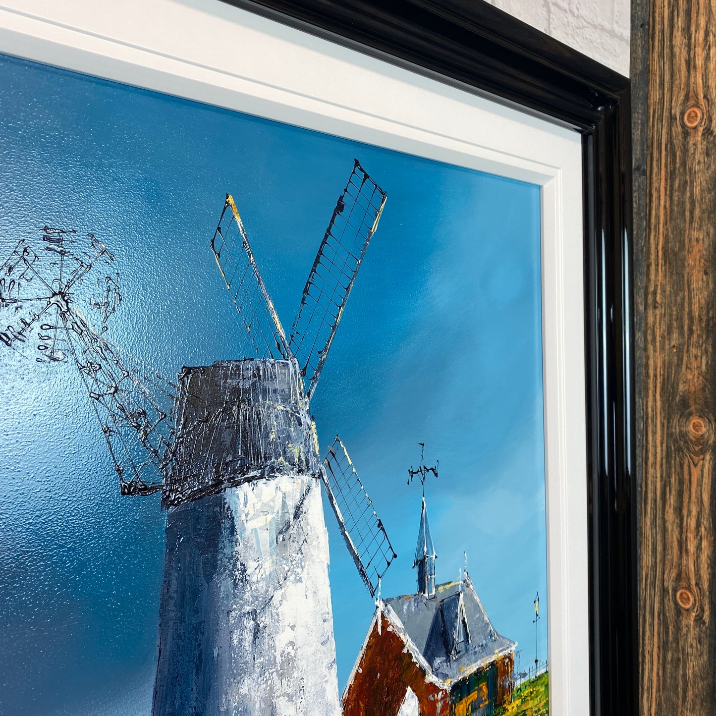 Simon Wright Original Art - Lytham Dusk Over The Green