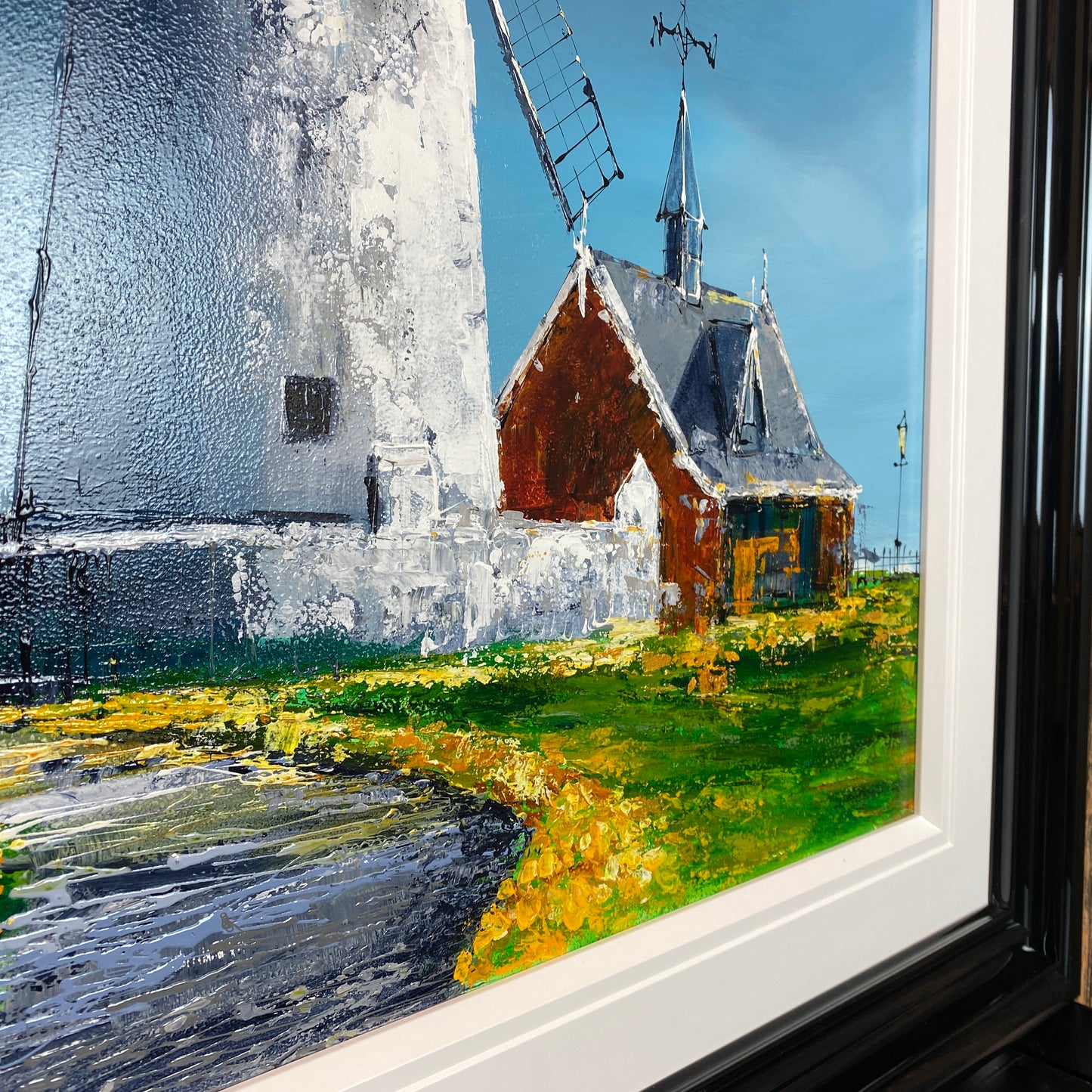 Simon Wright Original Art - Lytham Dusk Over The Green
