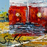 Simon Wright Original Art - Blackpool Tower and Trams