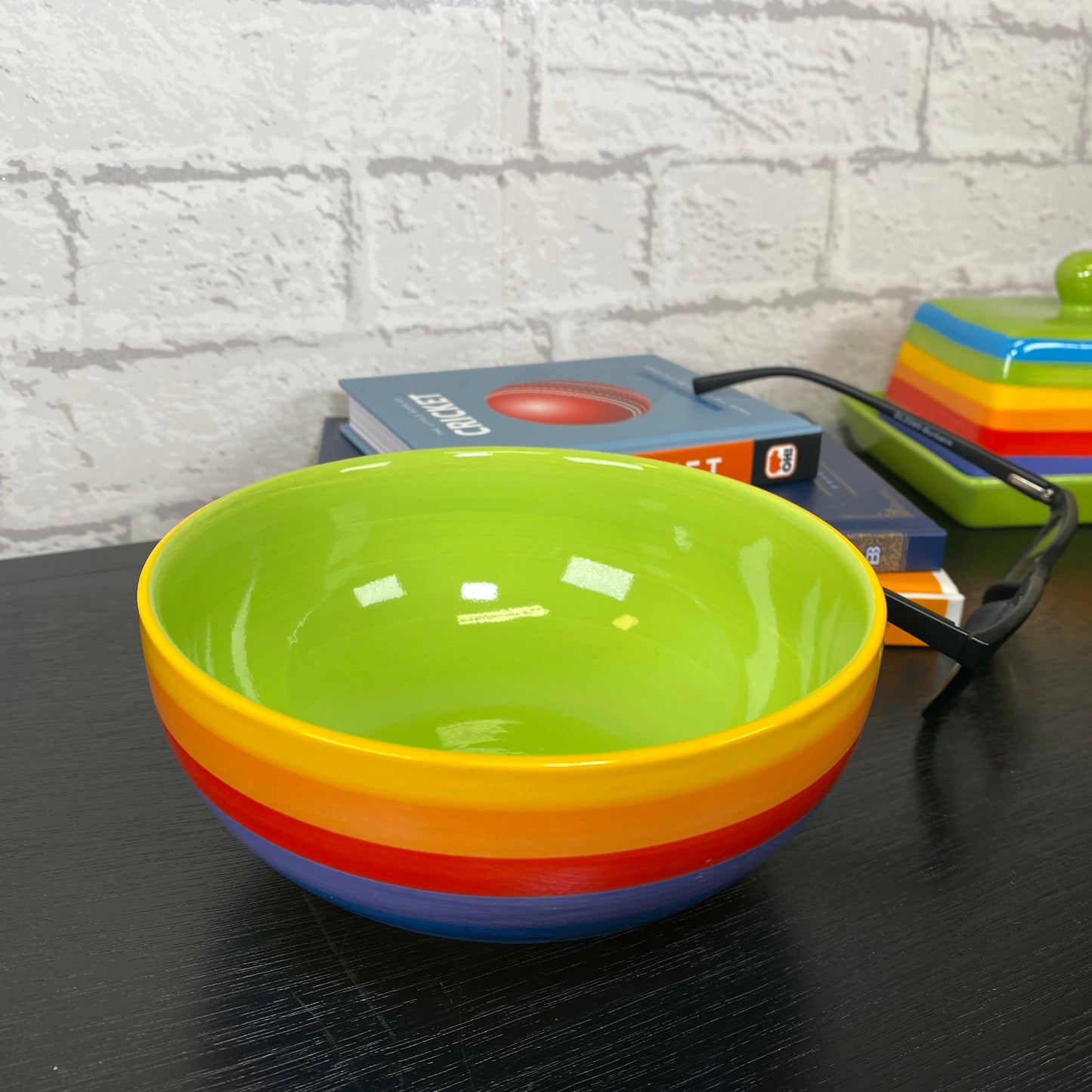 Handpainted Rainbow Ceramic Small Bowl