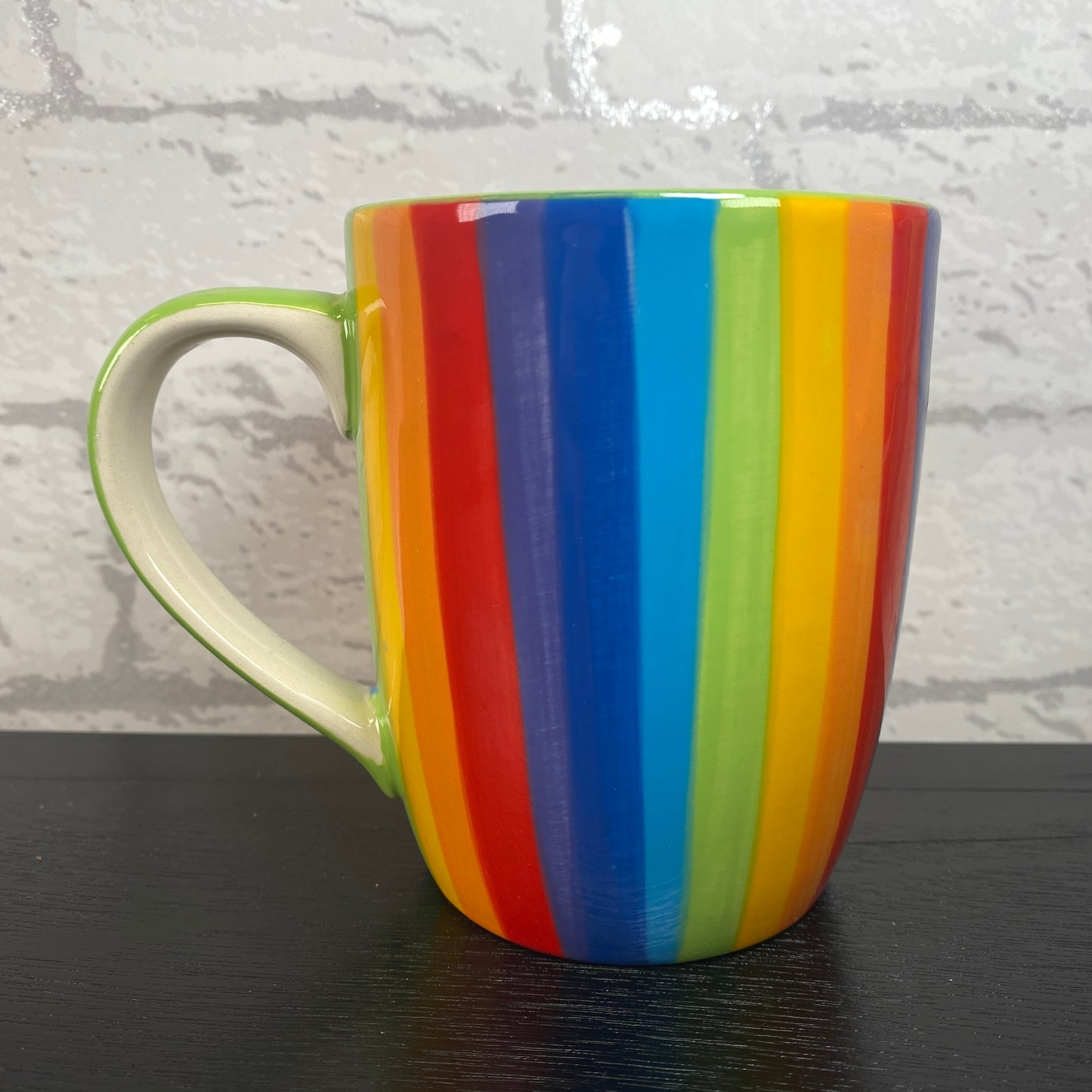 Handpainted Rainbow Ceramic Mug