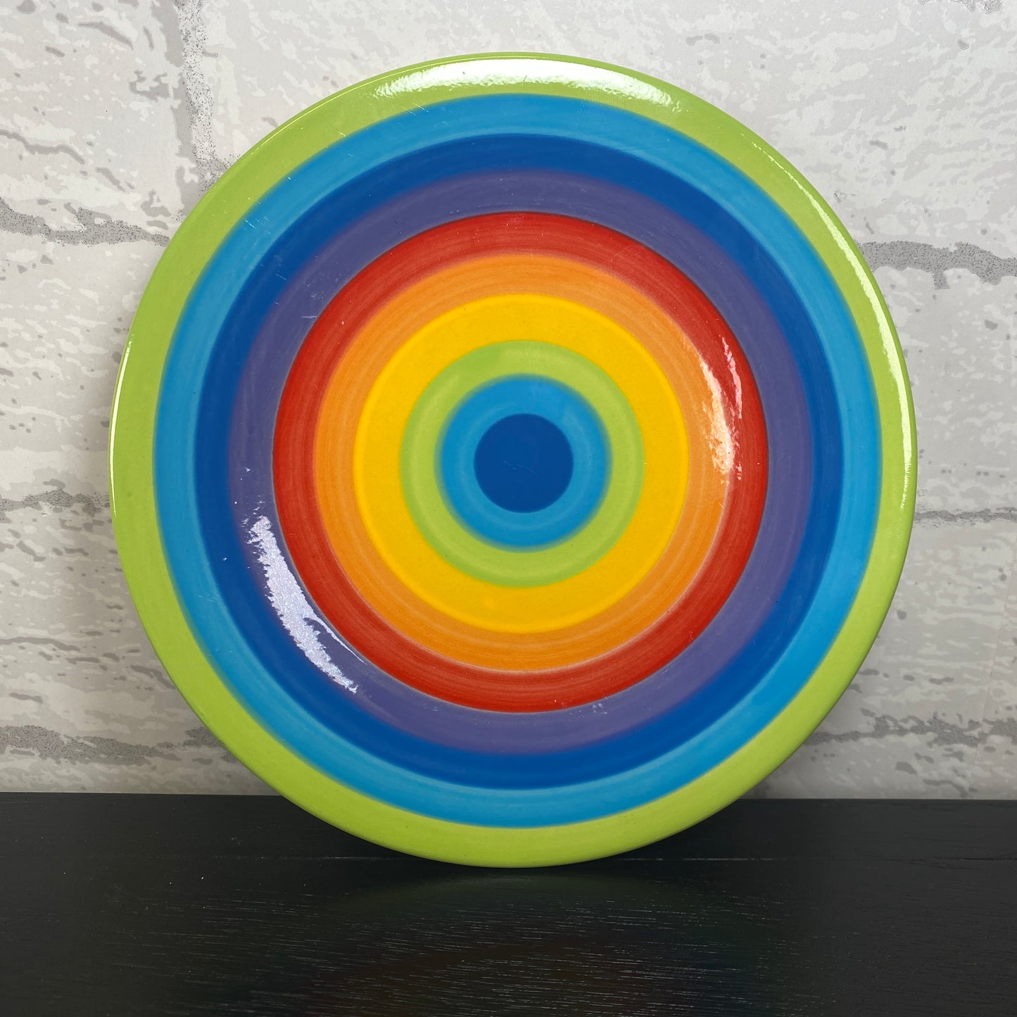 Handpainted Rainbow Ceramic Side Plate