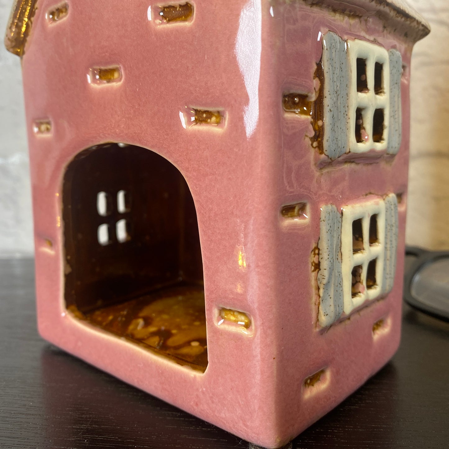Village Pottery Mini Heart House Tealight Holder Cream