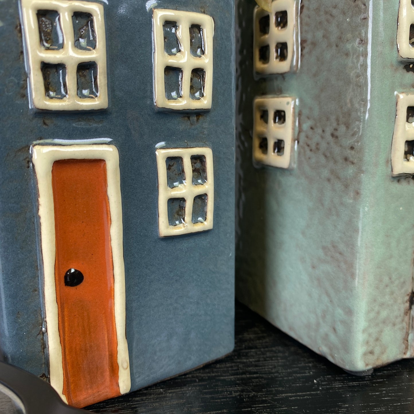 Village Pottery Tall House Vase Dark Blue