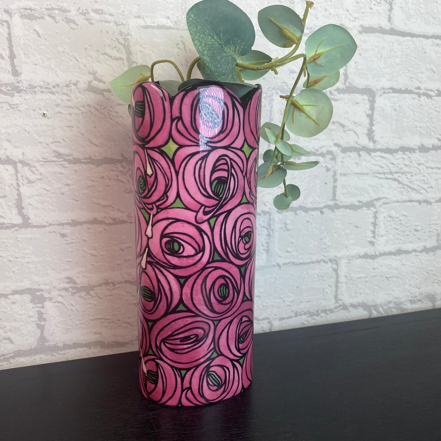 Mackintosh Roses Large Art Vase