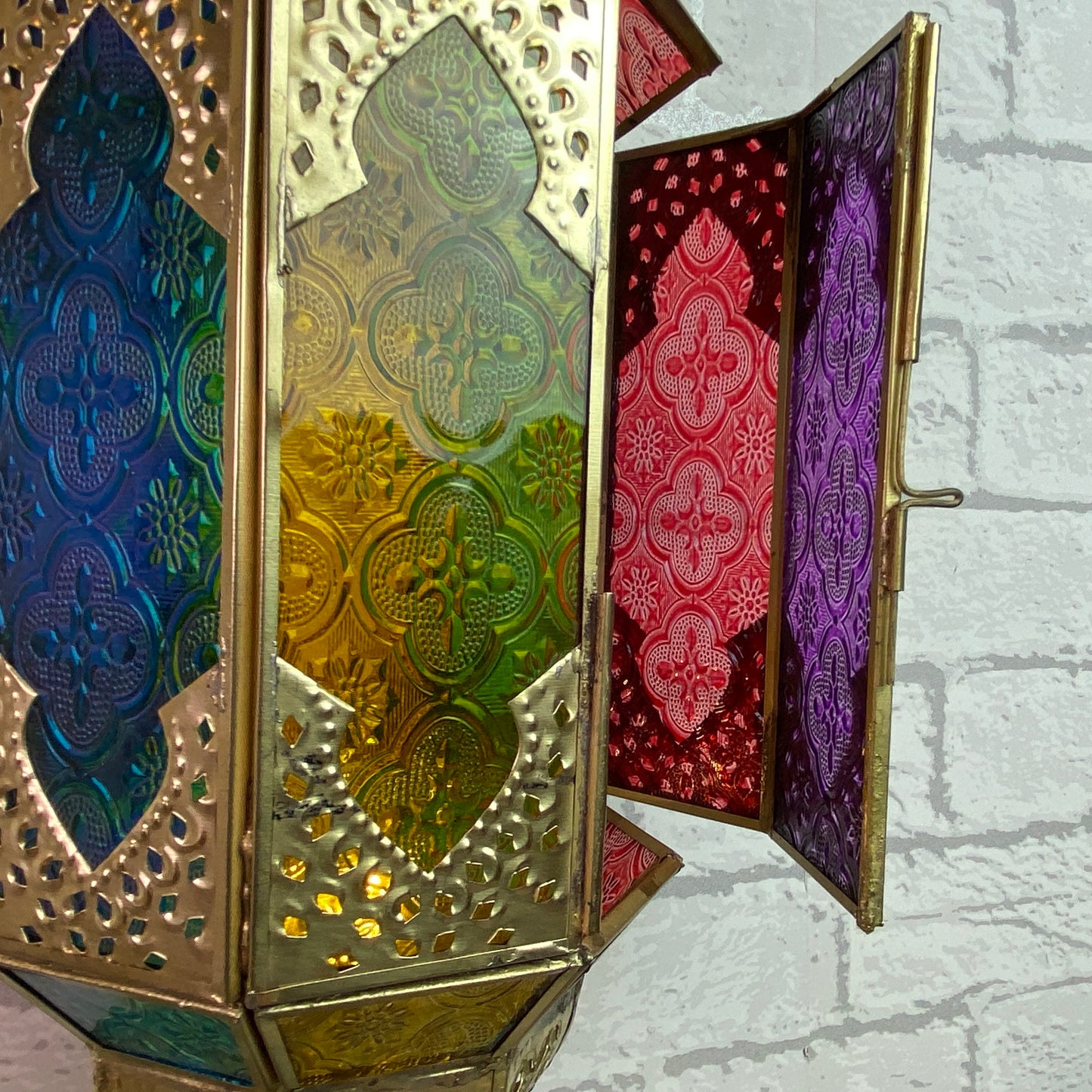 Atlas Multi Coloured LED Medium Lantern