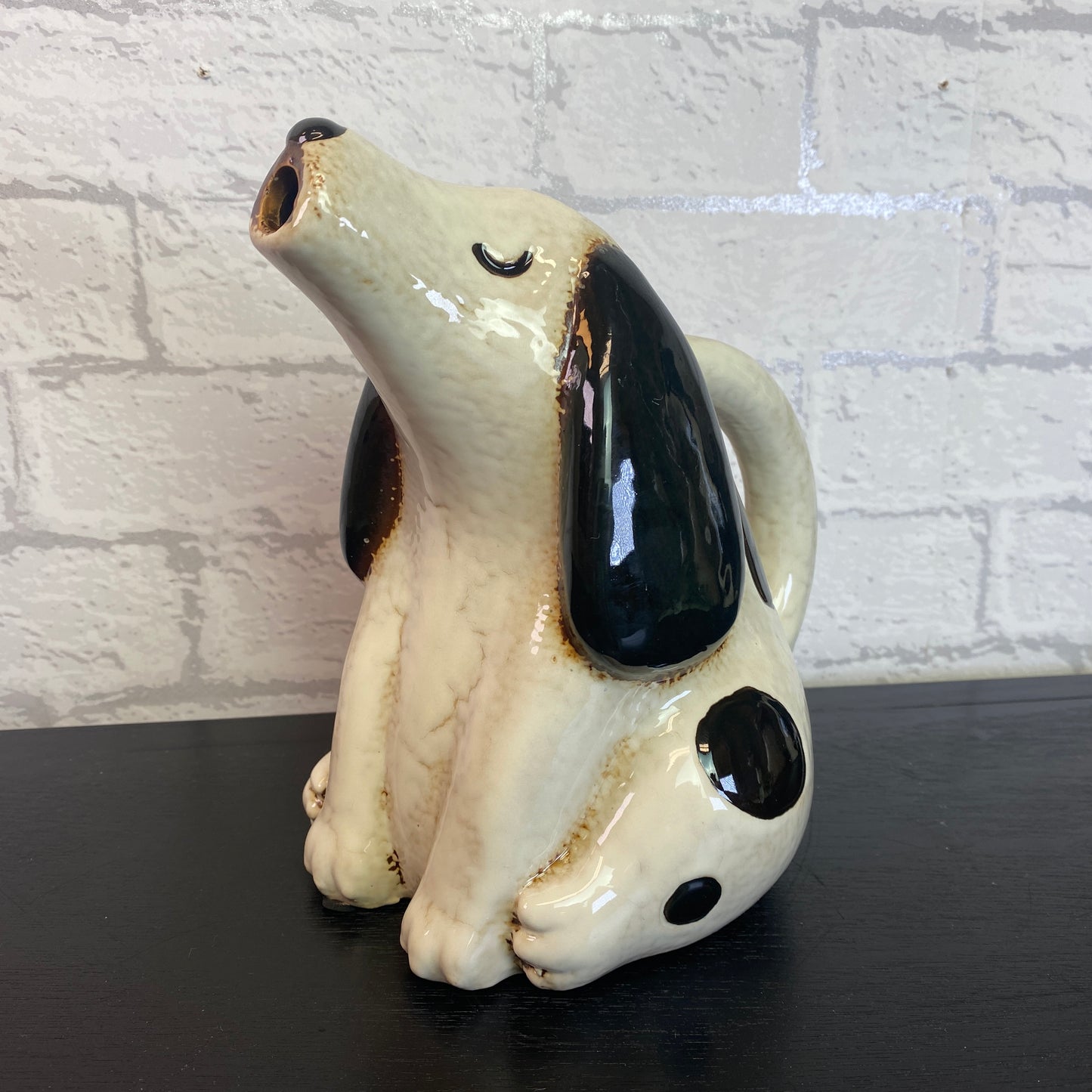 Village Pottery Top Dog Spot Jug Vase