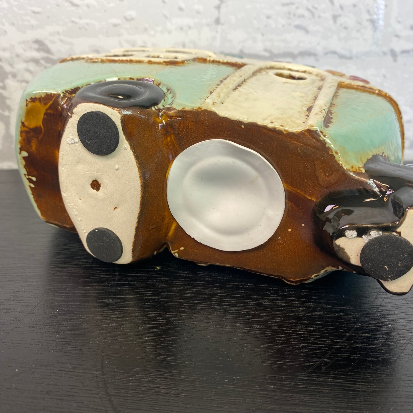 Village Pottery Caravan Money Box Blue