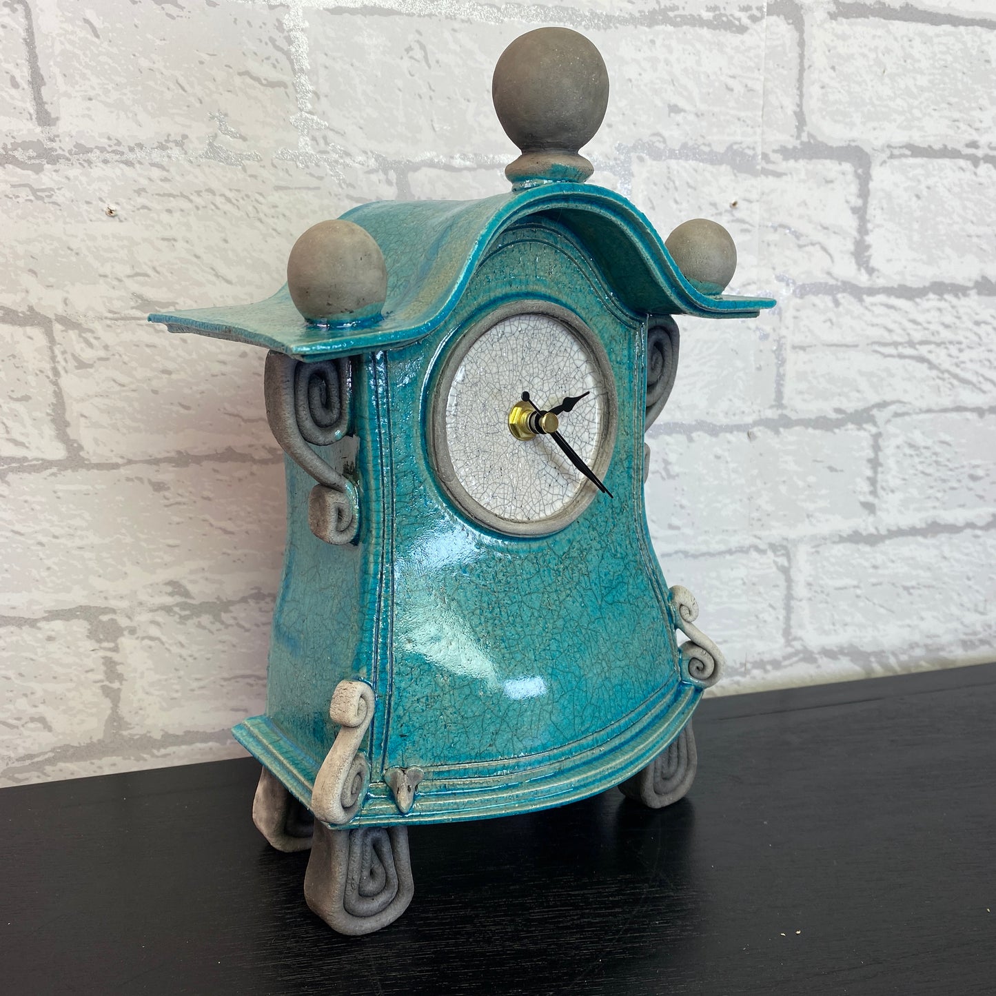 Stonesplitter Medium Mantle Clock Turquoise