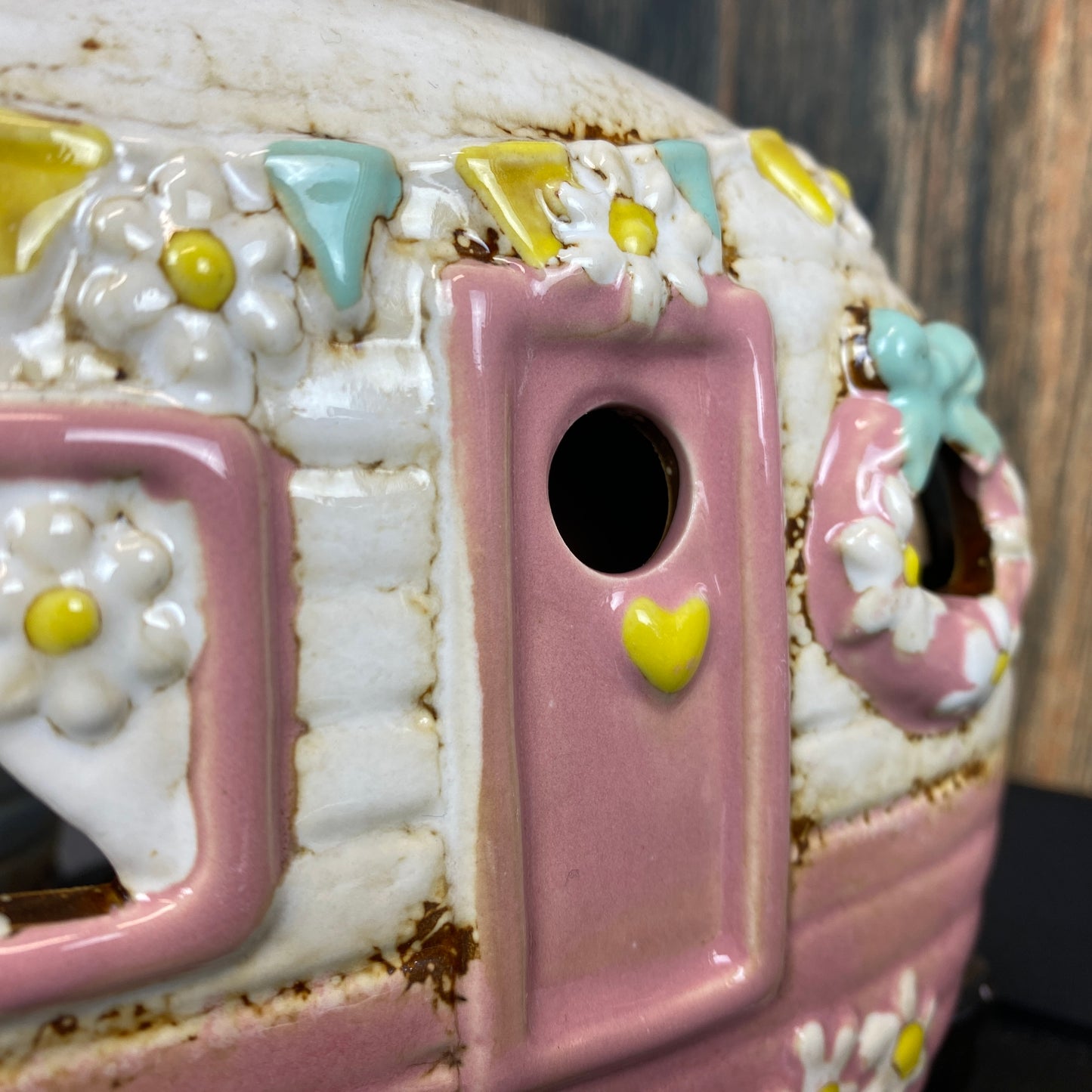 Village Pottery Caravan Tealight Holder Pink