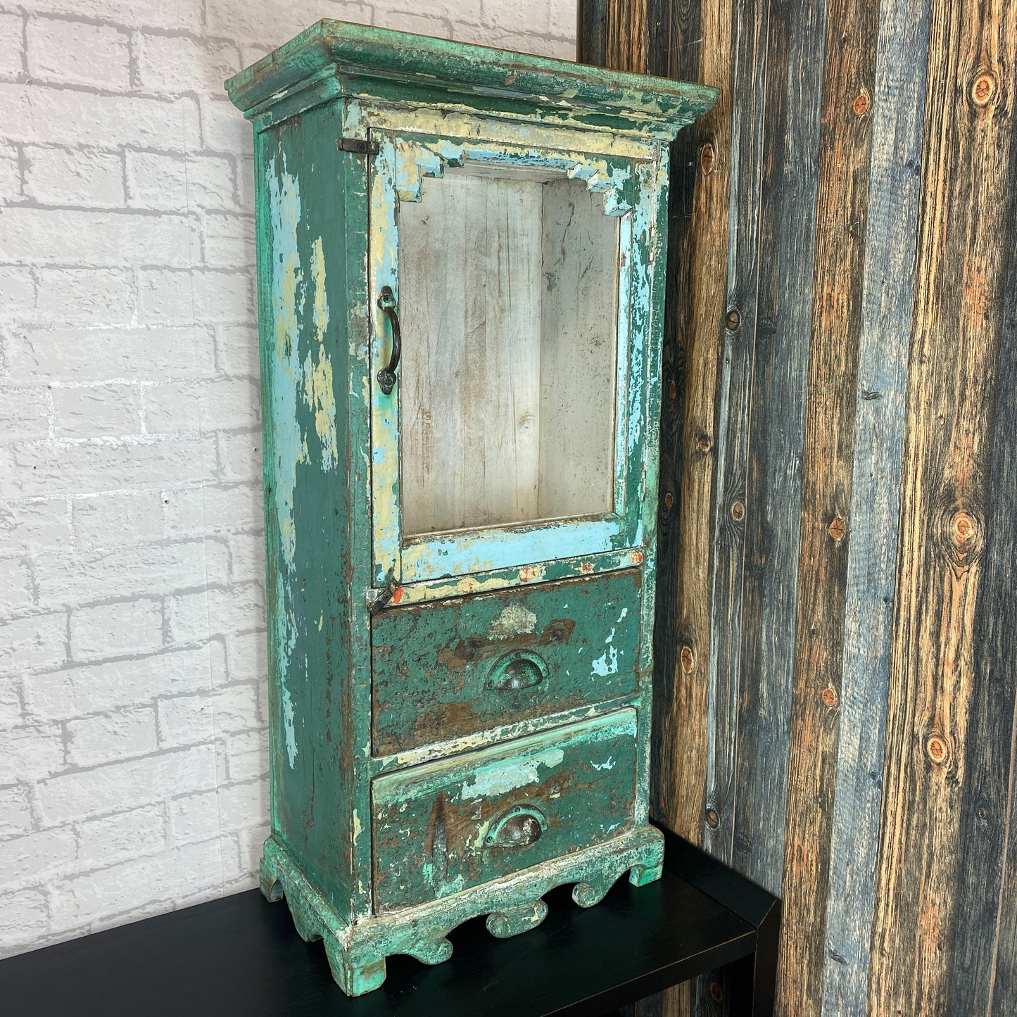 Koli Glazed Wooden Cabinet