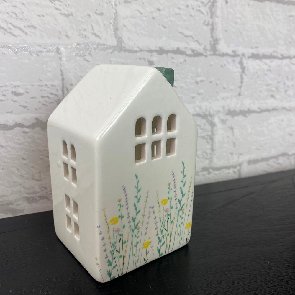Meadow House Teal Chimney Cottage Tealight Holder