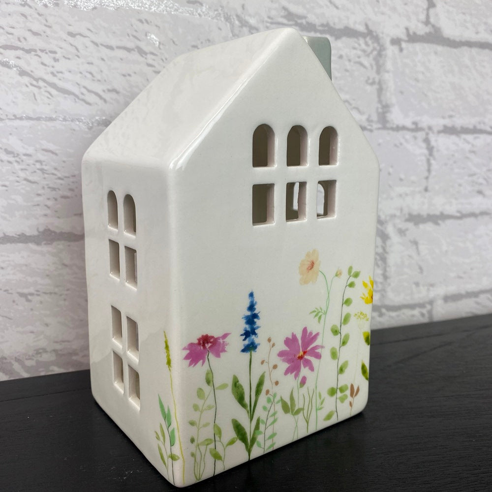 Meadow House Grey Chimney Cottage Tealight Holder