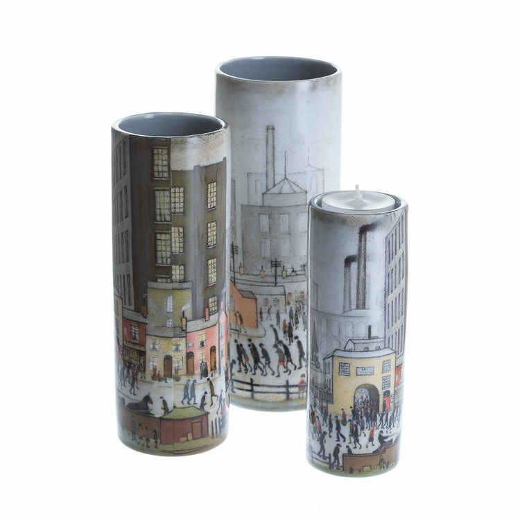 L S Lowry Coming from the Mill Medium Vase