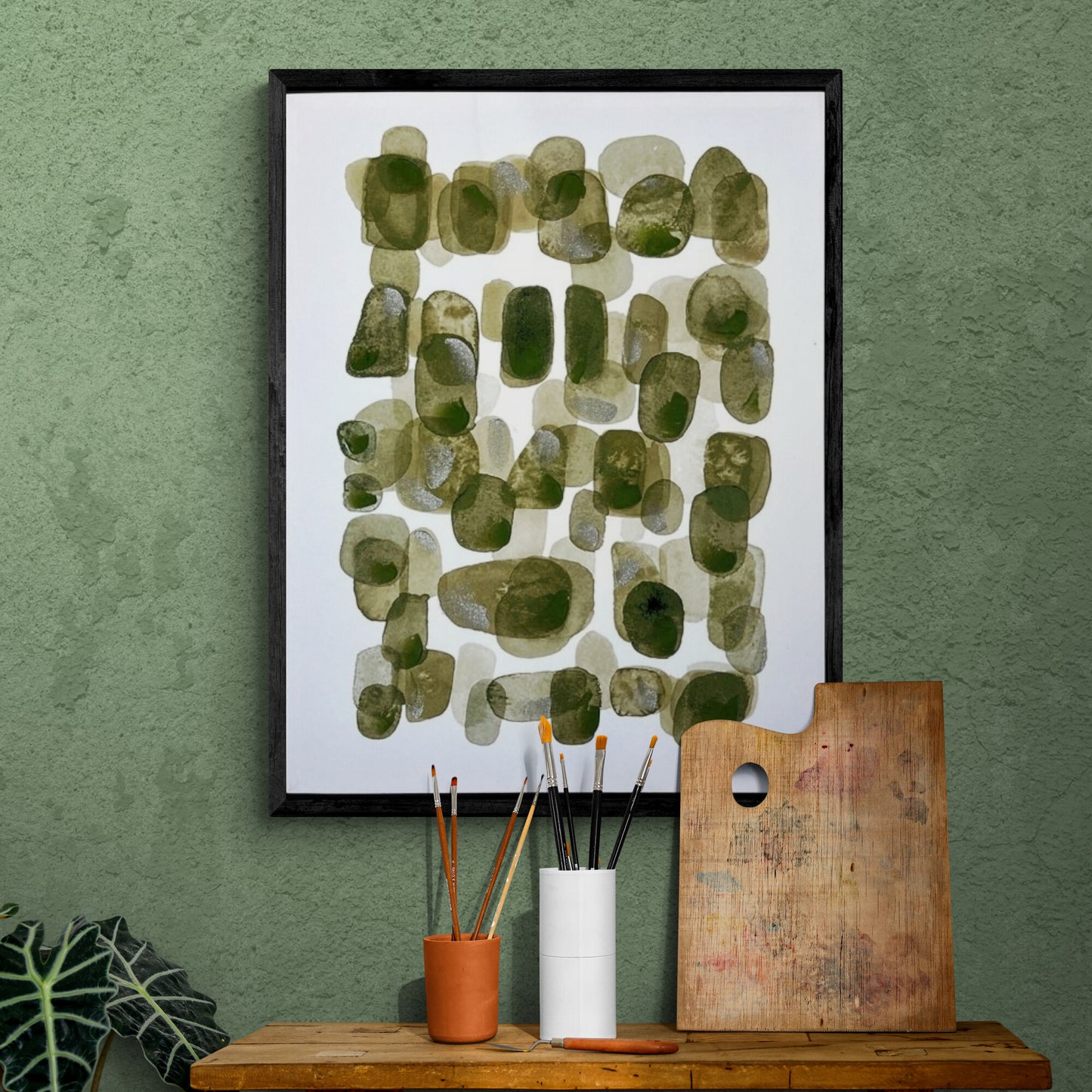 Olivia Abstract Framed Canvas