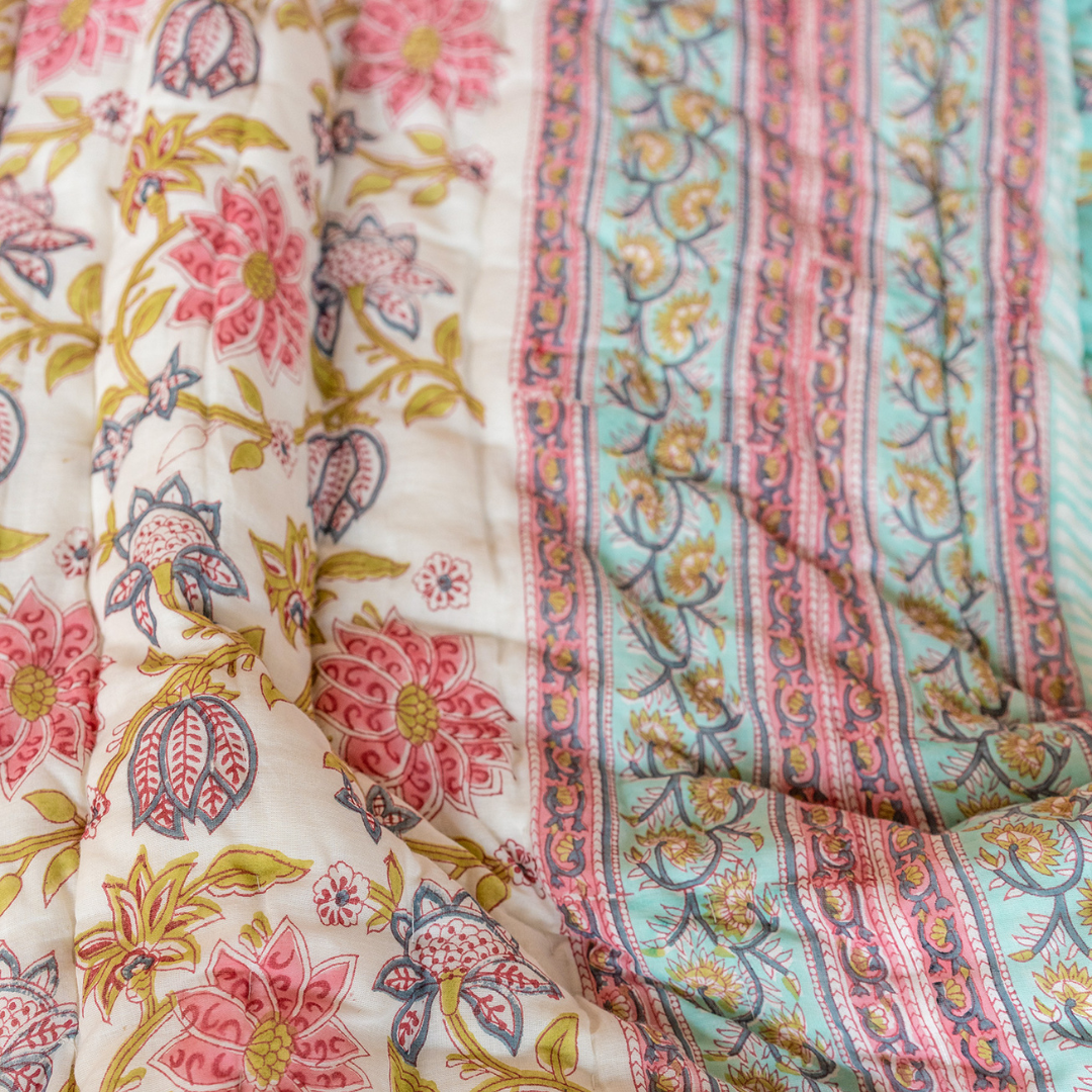 Keya Blockprint Reversible Quilt