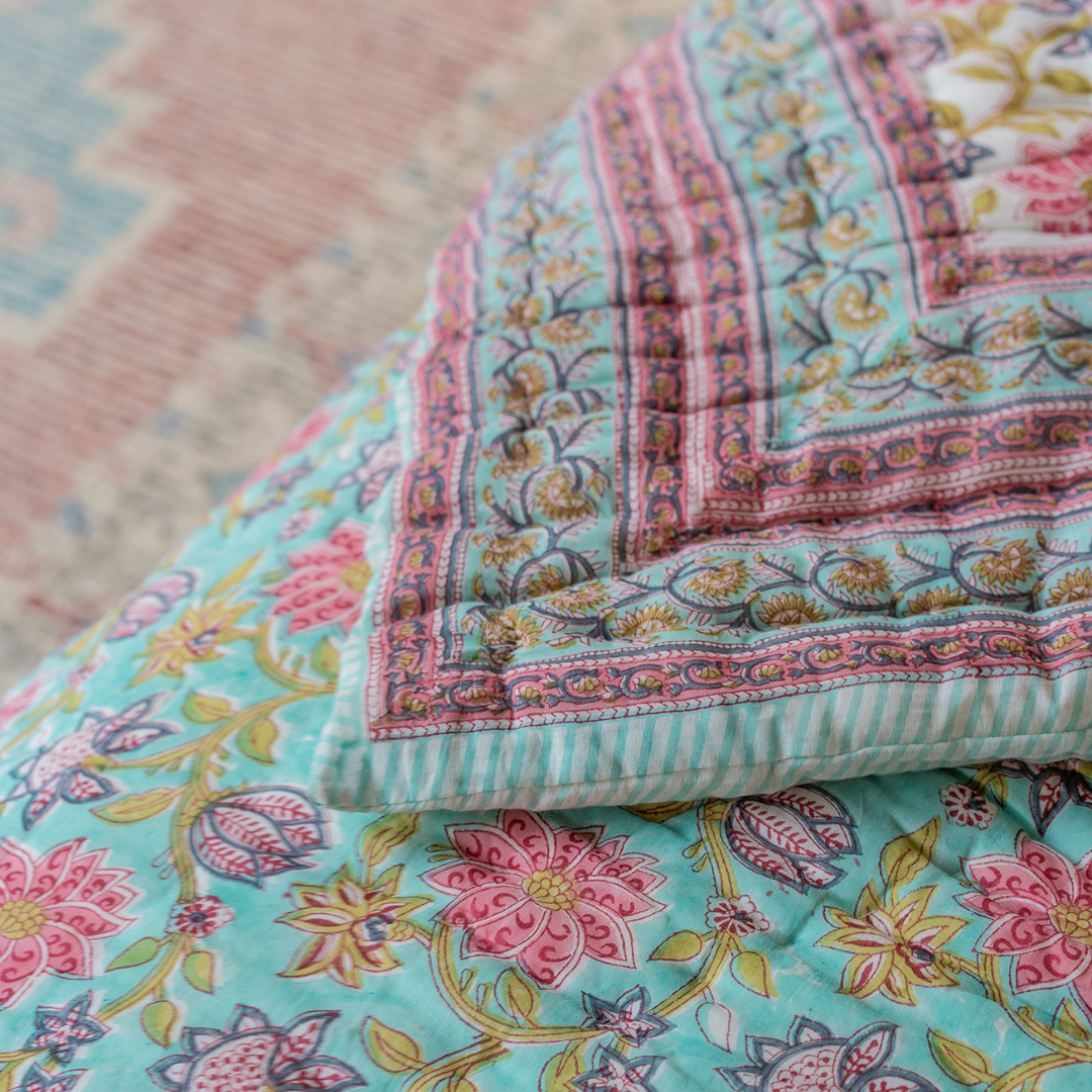Keya Blockprint Reversible Quilt