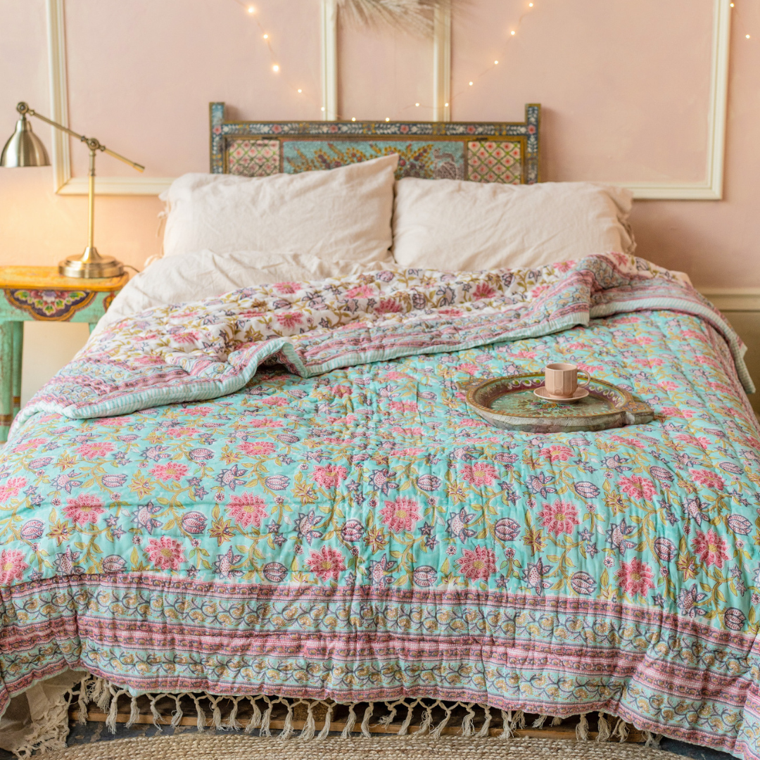 Keya Blockprint Reversible Quilt