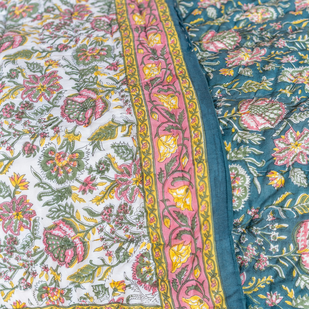 Malli Blockprint Reversible Quilt