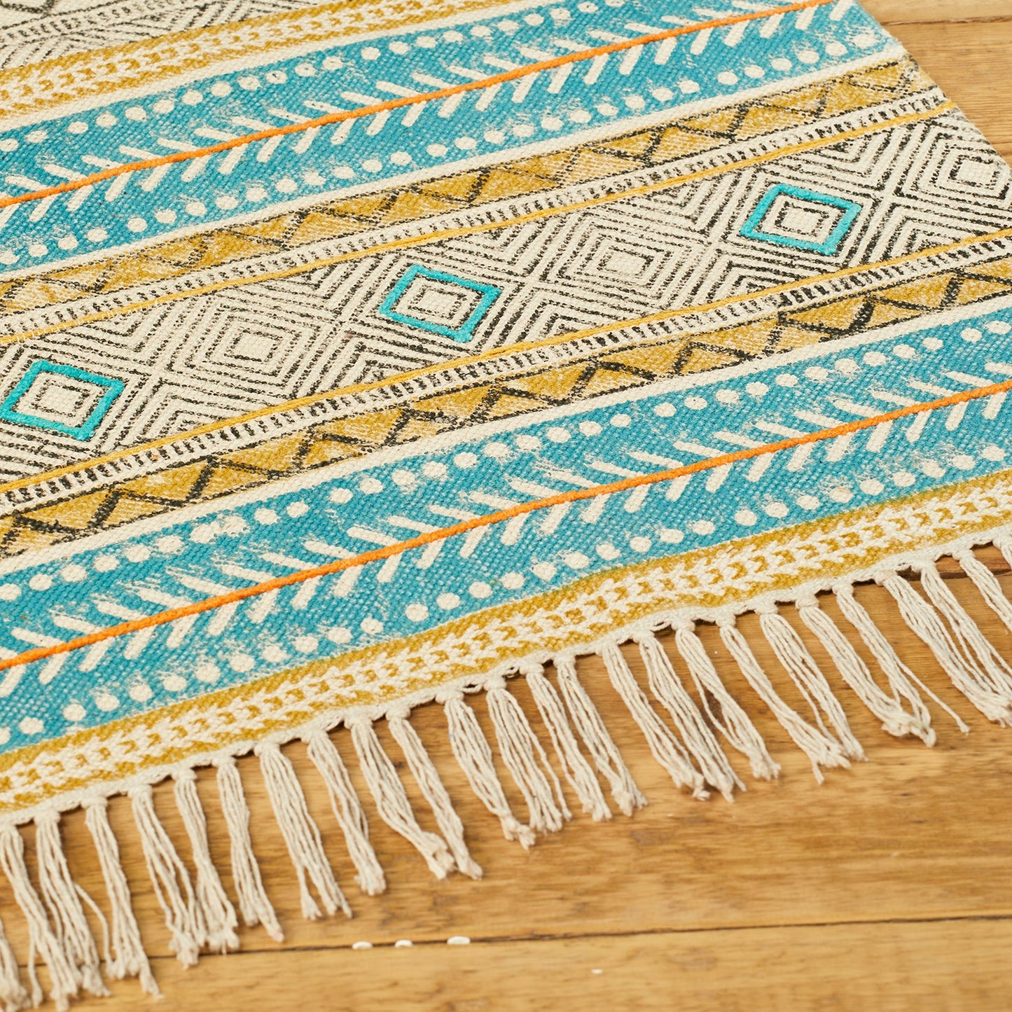 Kota Blockprint Embroidery Medium Rug