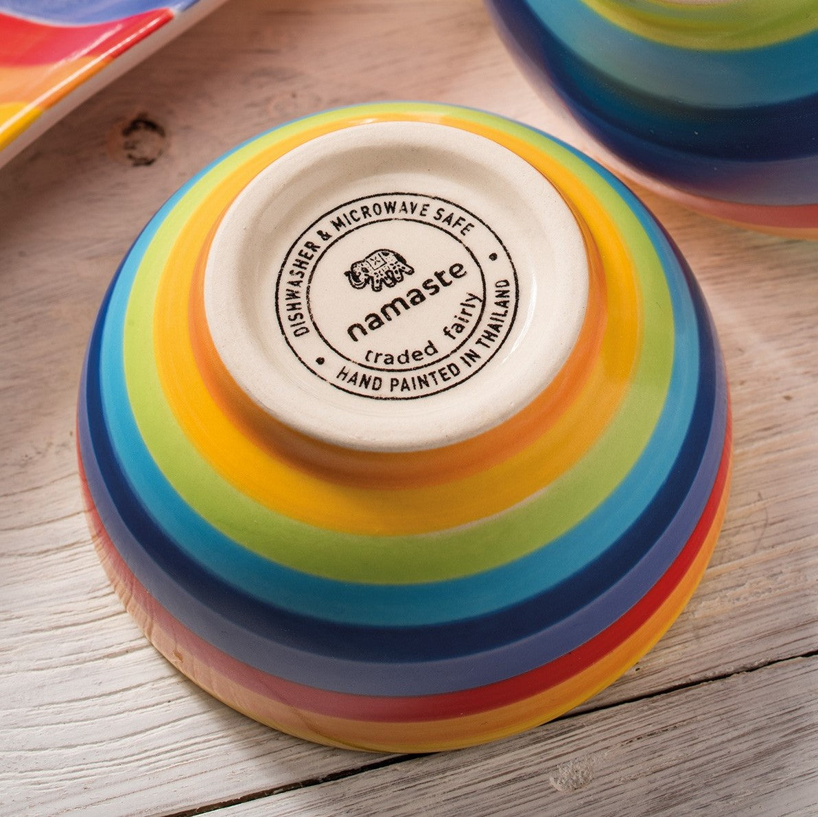 Handpainted Rainbow Ceramic Small Bowl