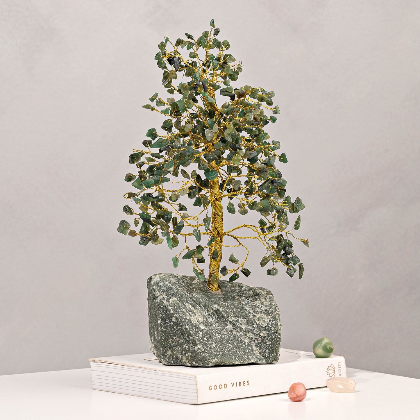 Gemstone Tree Green Luck Large