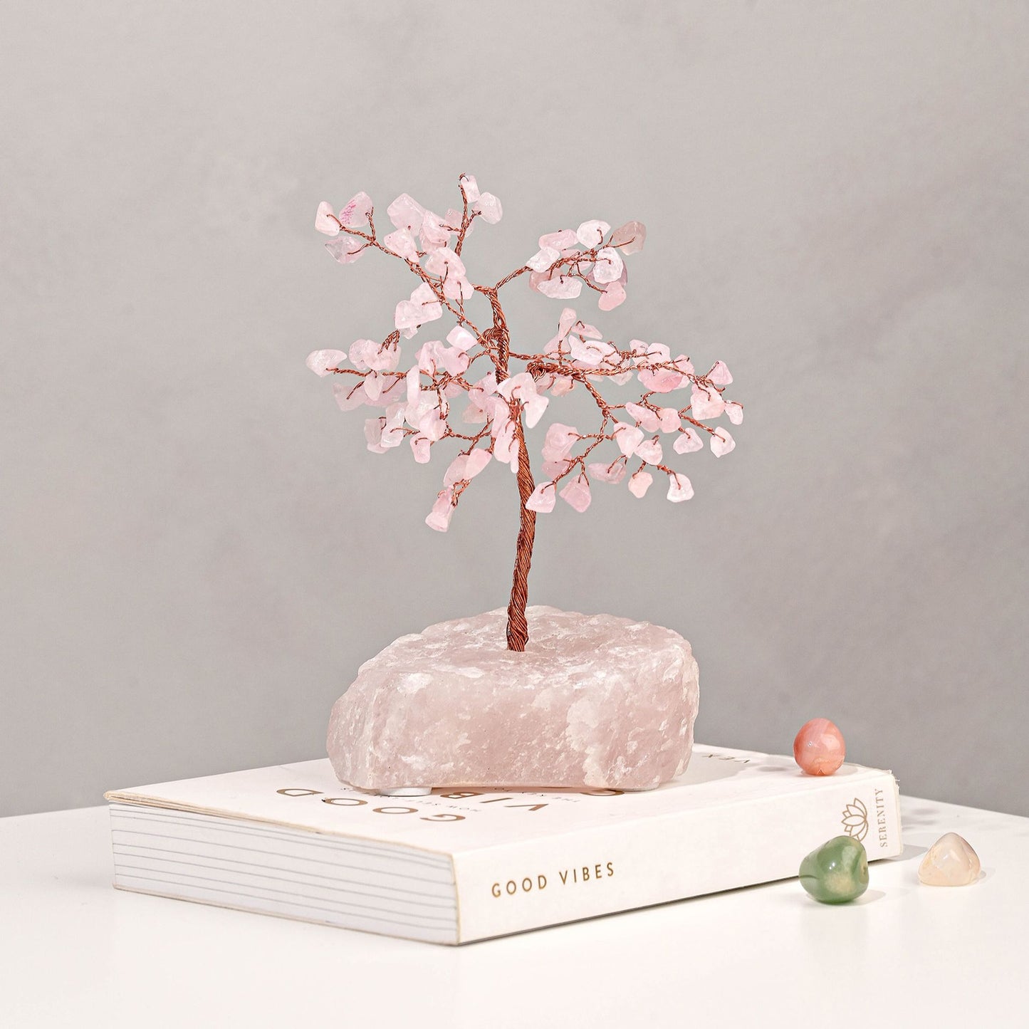 Gemstone Tree Rose Quartz Love Medium