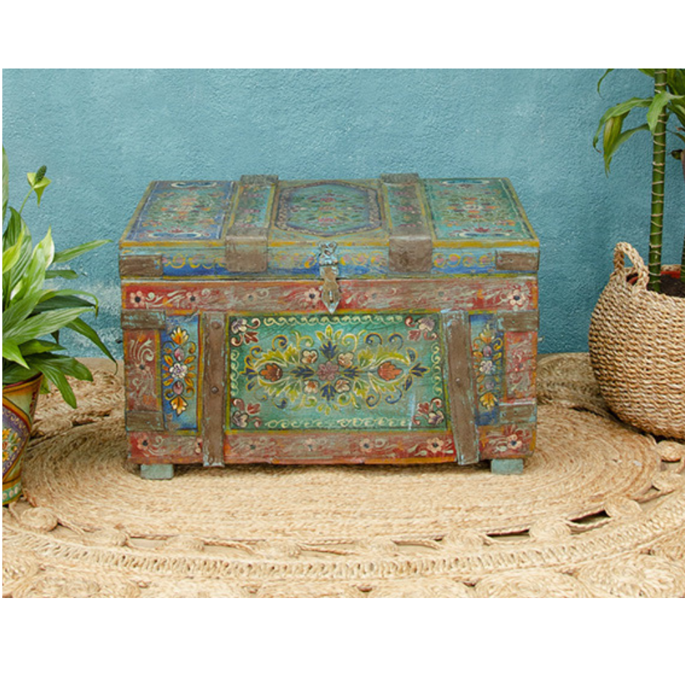 Doni Handpainted Wooden Chest